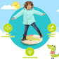 Wooden Balance Board with Crossed Base Balance Kids Rocking Seesaw Balance Board Sensory Training Rocking Board Balance Training Equipment Indoor Outdoor