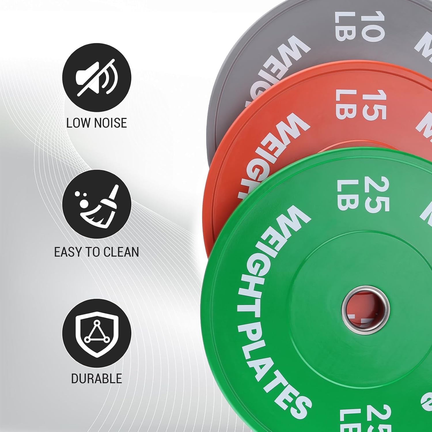 2" Rubber Bumper Weight Plates (Pairs/Single 1.25-55 Lbs) - Change Weight Plates Set 2 in Colored Fractional Weight Plates for Weightlifting,Home Gym Strength Training
