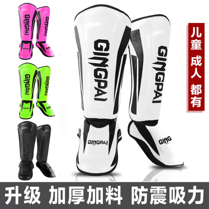 Youth/Adult MMA Boxing Leggings Calf Muay Thai Sanda Instep Training Game Ankle Protective Gear Men Women Mma Foot Shin Guard