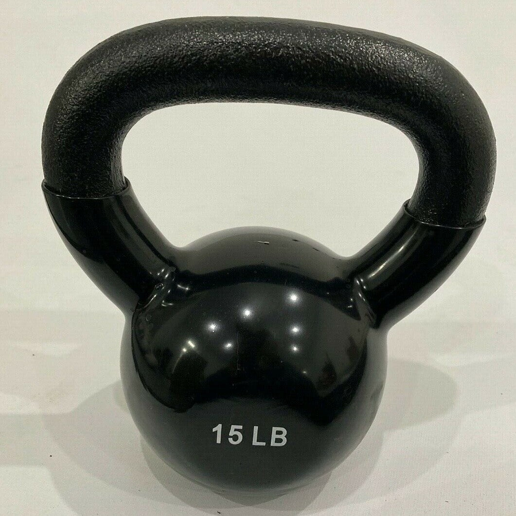 NEW 5-45LB VINYL DIPPED KETTLE BELL GYM WEIGHT 100% IRON! 5,10,15,20,25,