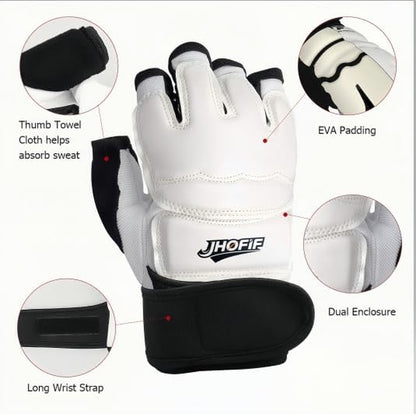 Martial Arts Karate Protective Sparring Gear Package Deal/Gift Adjustable Adults & Youth Headgear, Gloves & Kicks for MMA, Taekwondo, Boxing Training