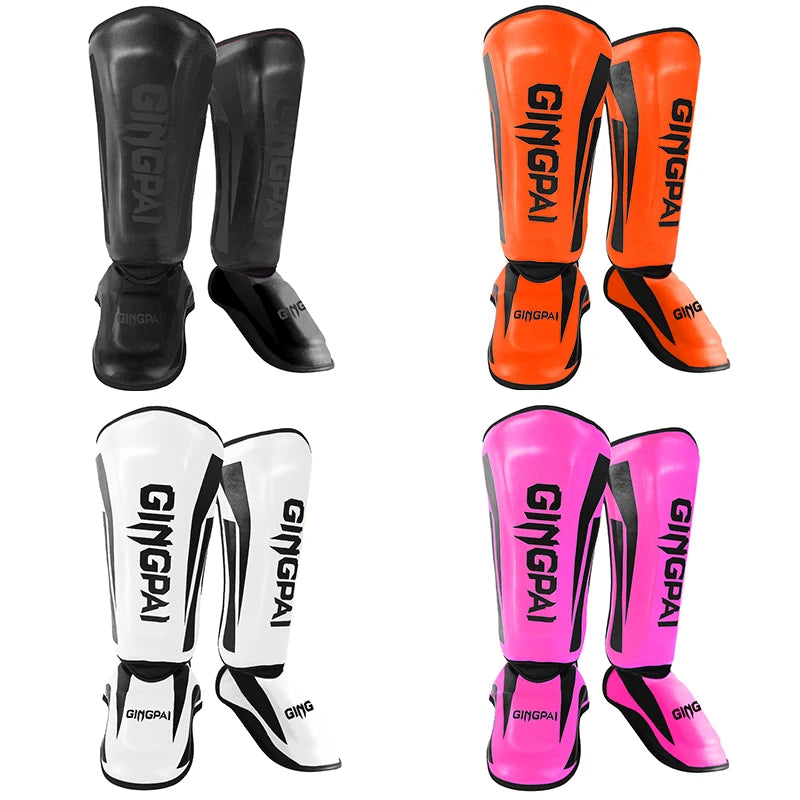 Youth/Adult MMA Boxing Leggings Calf Muay Thai Sanda Instep Training Game Ankle Protective Gear Men Women Mma Foot Shin Guard