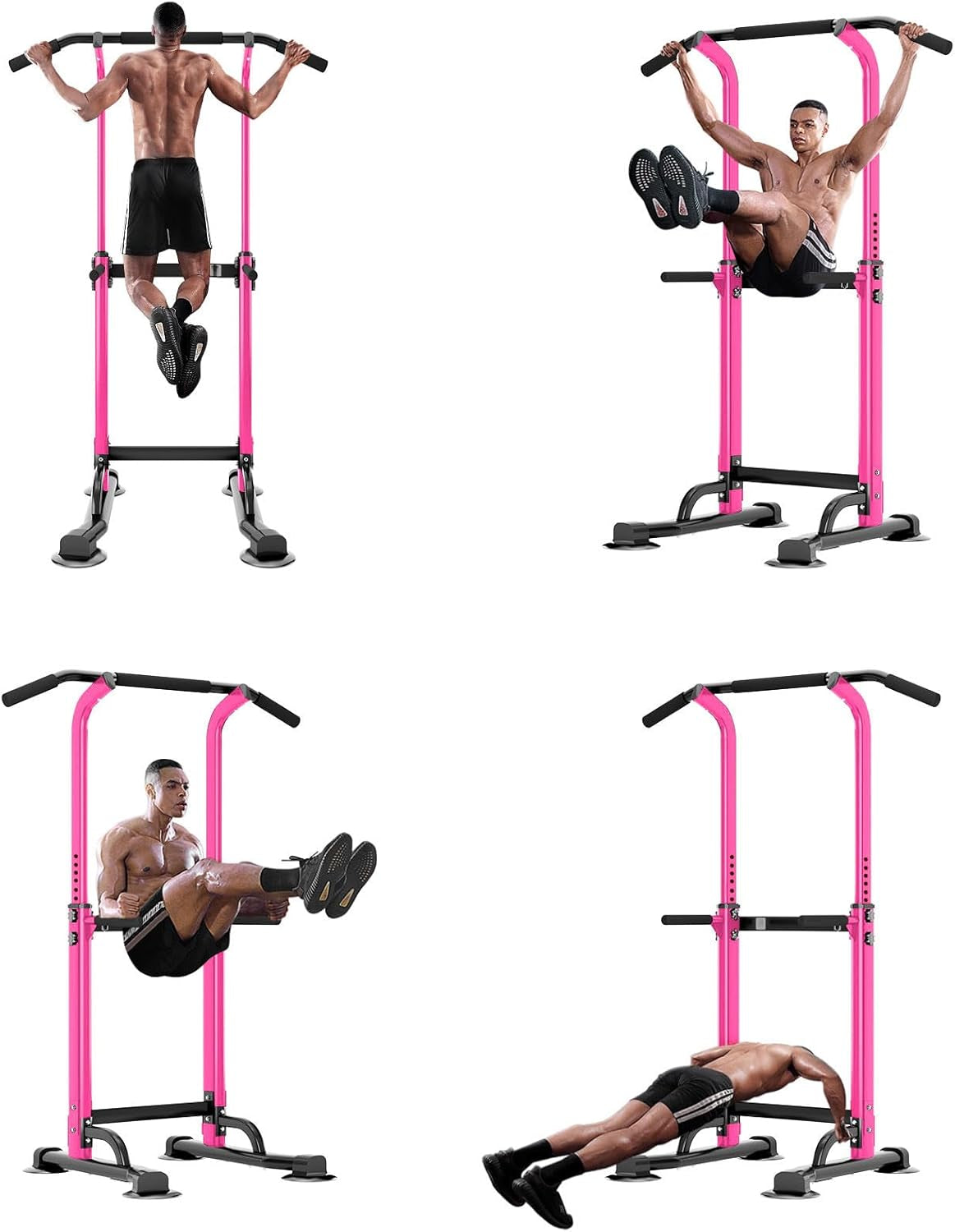 Power Tower Dip Station Pull up Bar for Home Gym Adjustable Height Strength Training Workout Equipment,Pull up Bar Station