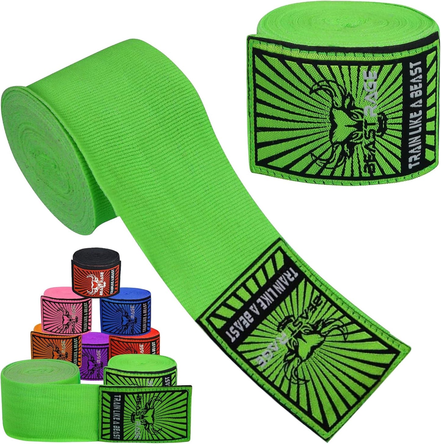 Boxing Hand Wraps for MMA Kickboxing Wrist Wraps Professional Adult 180" Semi-Elastic Martial Arts Inner Gloves Heavy Bag Handwraps Muay Thai Thumb Straps