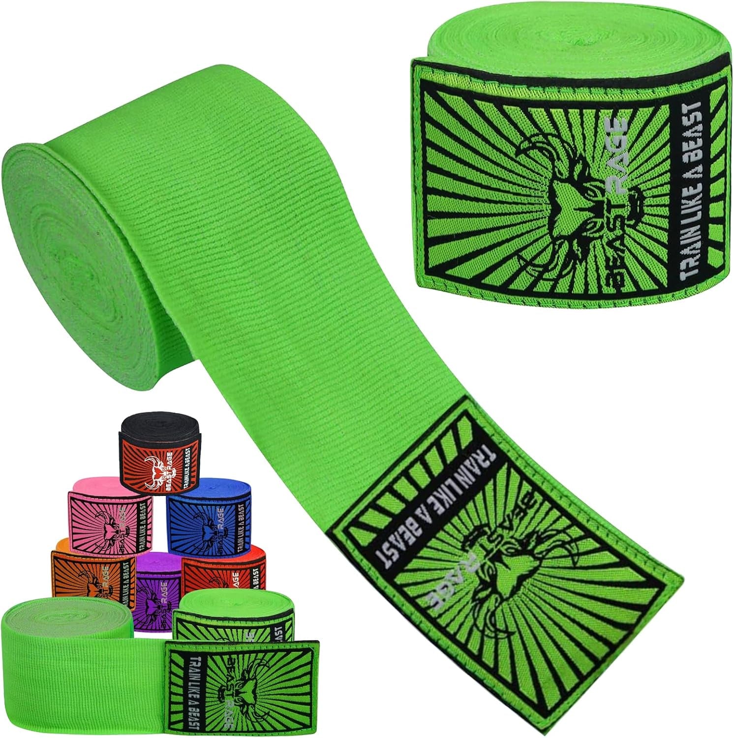 Boxing Hand Wraps for MMA Kickboxing Wrist Wraps Professional Adult 180" Semi-Elastic Martial Arts Inner Gloves Heavy Bag Handwraps Muay Thai Thumb Straps