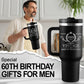 60Th Birthday Gifts for Men - 60Th Birthday Decorations for Men - 60 Year Old Birthday Gift for Man - 1965 Birthday Gift Ideas - 40Oz Travel Cup Insulated Tumbler with Handle & Straw