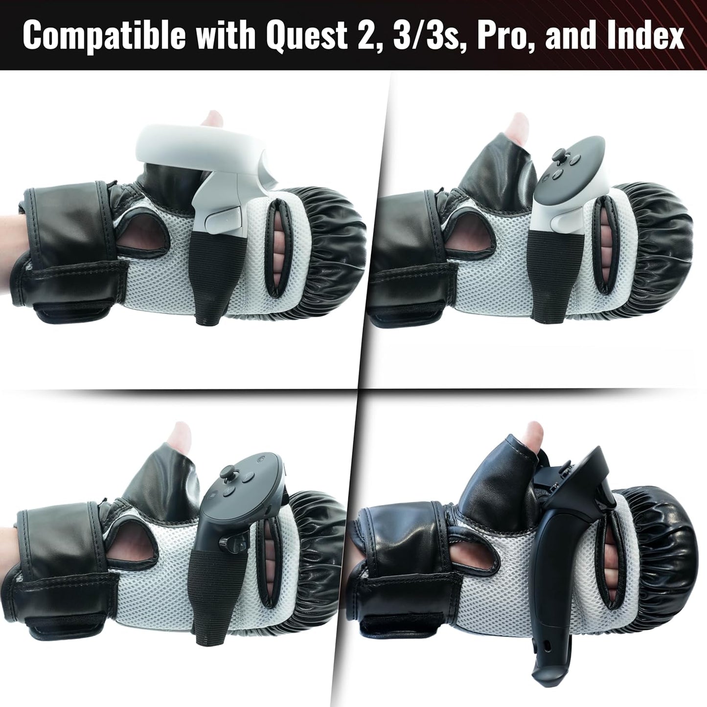 Ultimate Boxing Gloves - Updated Version and Improved Model VR Boxing Mitts Controller Accessory for Thrill of the Fight Fitxr Boxvr - Rift S, Quest 2, Quest 3, Index