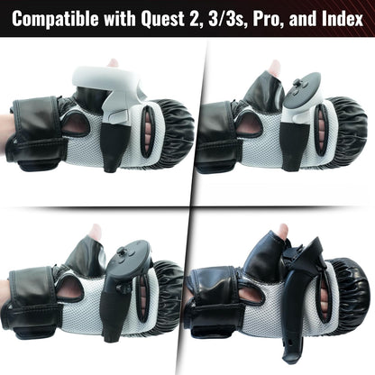 Ultimate Boxing Gloves - Updated Version and Improved Model VR Boxing Mitts Controller Accessory for Thrill of the Fight Fitxr Boxvr - Rift S, Quest 2, Quest 3, Index
