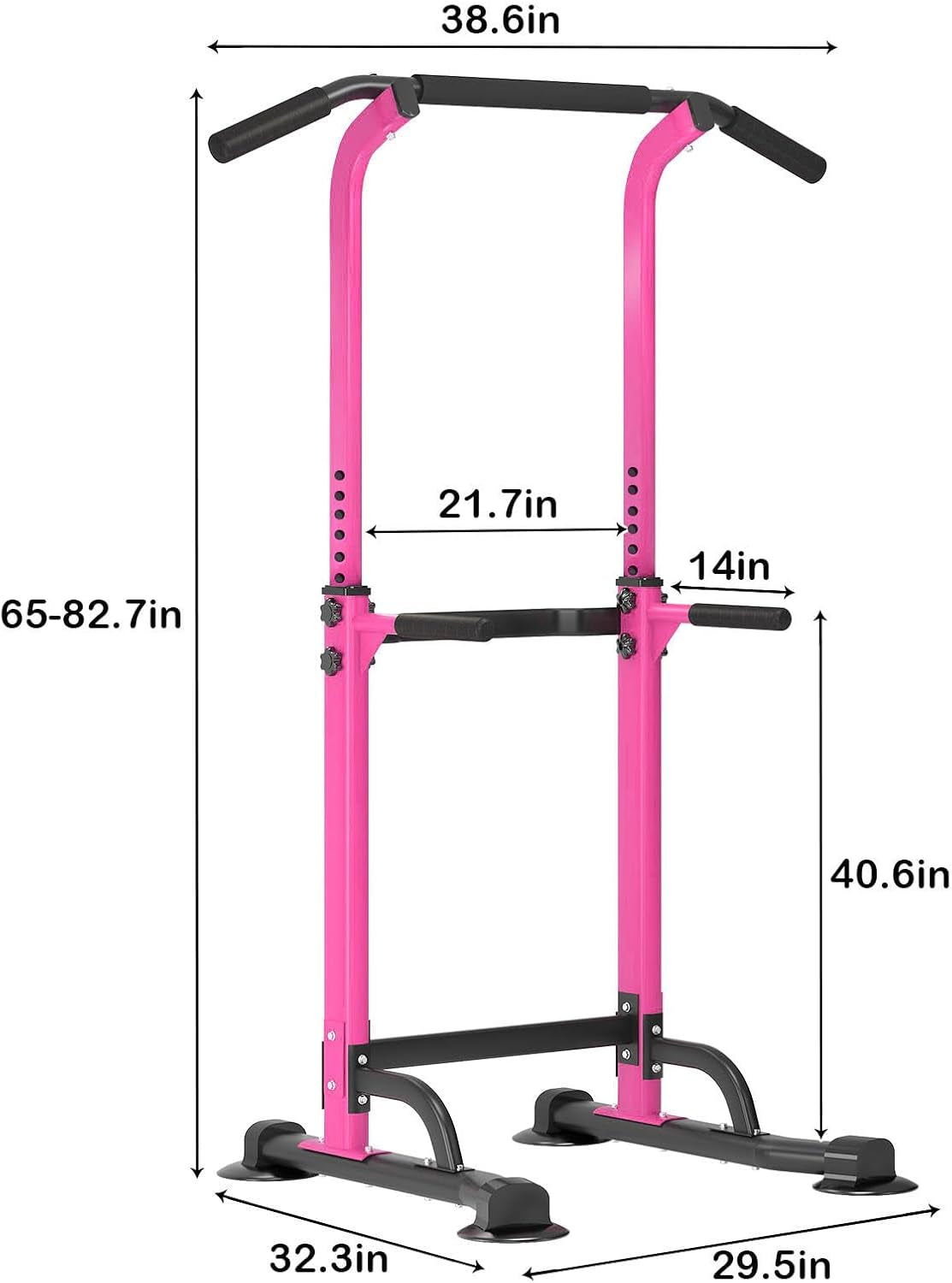 Power Tower Dip Station Pull up Bar for Home Gym Adjustable Height Strength Training Workout Equipment,Pull up Bar Station