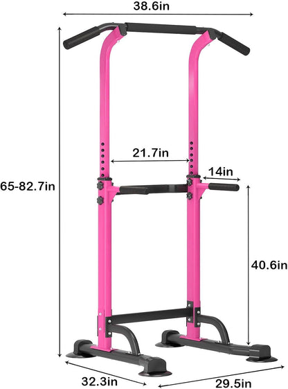 Power Tower Dip Station Pull up Bar for Home Gym Adjustable Height Strength Training Workout Equipment,Pull up Bar Station