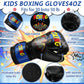 Boxing Gloves and Punching Mitts Set 4Oz Gloves Boxing Pads Kids Youth Sparring Gear Training Equipment for Taekwondo Kick Karate Muay Thai MMA Martial Art