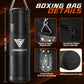 Punching Bag for Adults, 4Ft Heavy Boxing Bag Set with 12 OZ Gloves for MMA Karate Kickboxing Boxing Home Gym Training - Unfilled