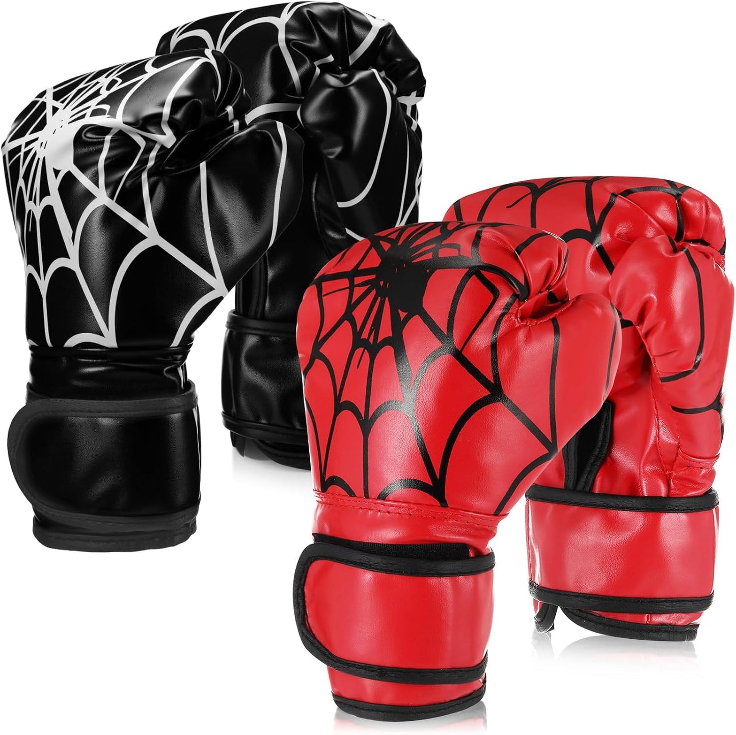 2 Pair Boxing Gloves for Kids Youth 6Oz Boxing Gloves Wrestling Gloves Sparring Equipment for Boxing Taekwondo Kickboxing Muay Thai BJJ Karate Training