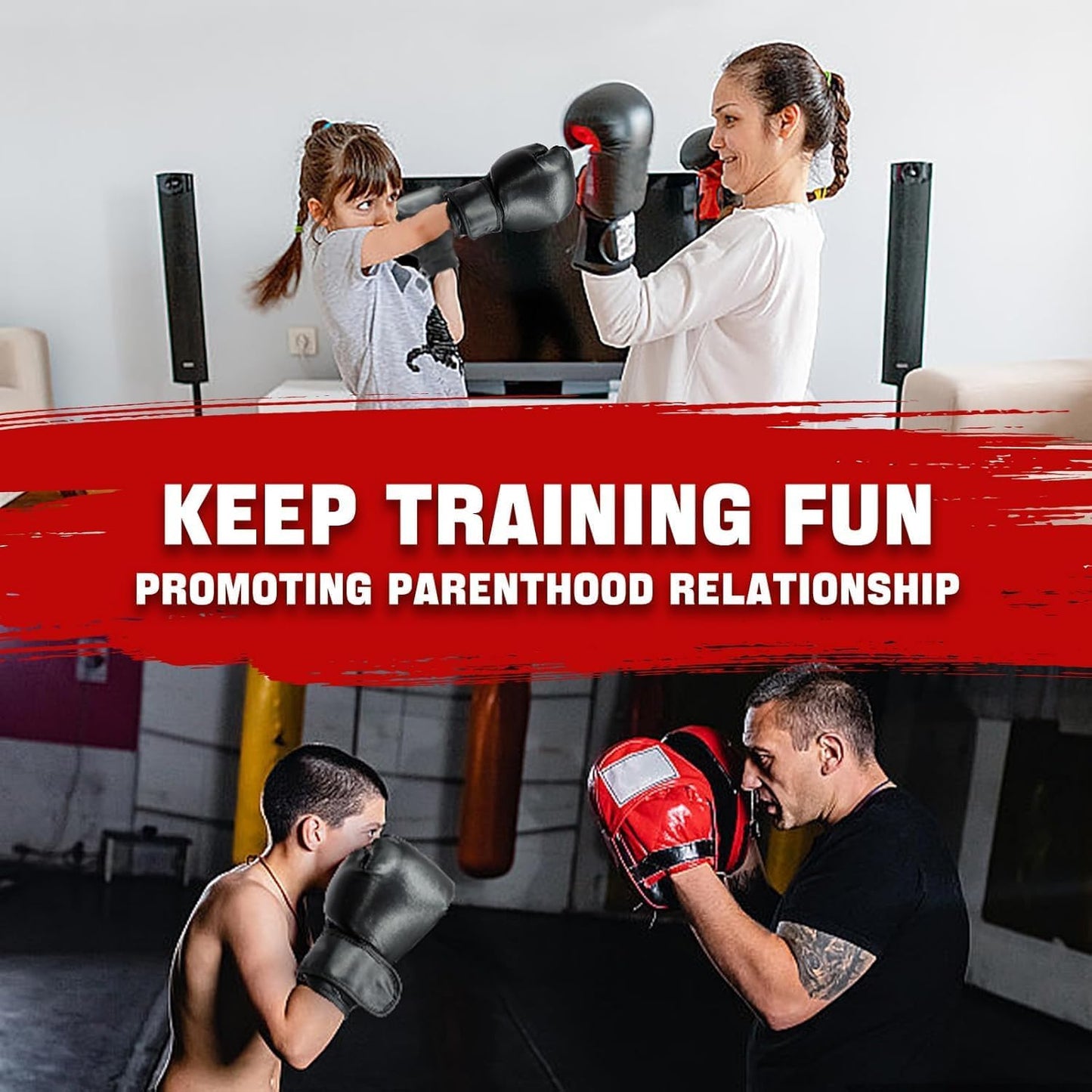 14 Pcs Boxing Set Boxing Equipment Set for Beginners Including 2 Pair of 6 Oz Boxing Gloves Headgear Helmet Hand Wraps Mouth Guards Gifts Training Equipment