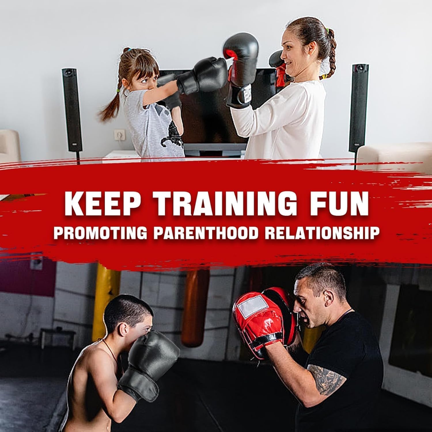 14 Pcs Boxing Set Boxing Equipment Set for Beginners Including 2 Pair of 6 Oz Boxing Gloves Headgear Helmet Hand Wraps Mouth Guards Gifts Training Equipment