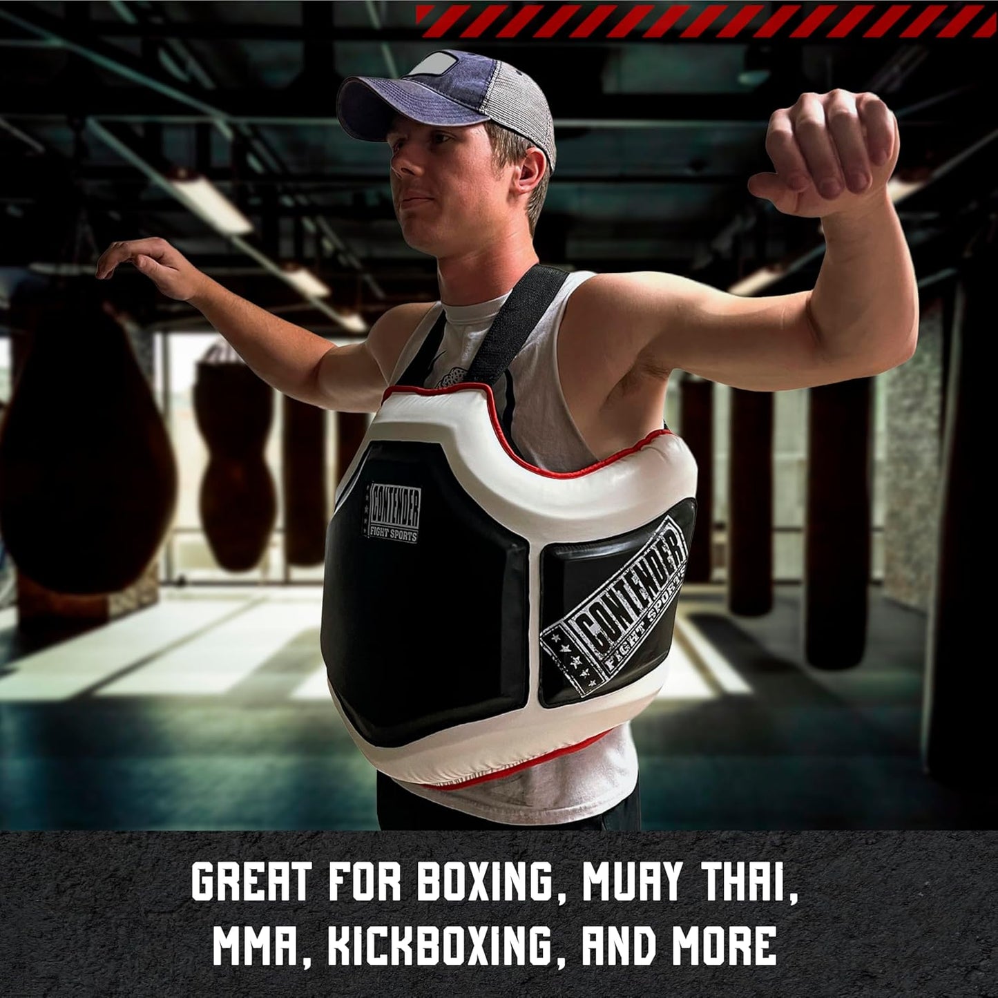 Heavy Hitter Boxing Body Protector PBP Black/White