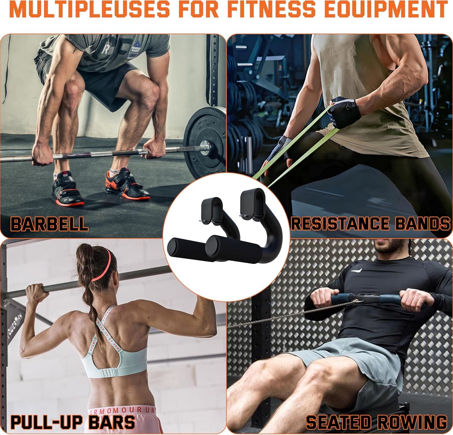 Pull up Bar + Neutral Grip Handles for Pull Up