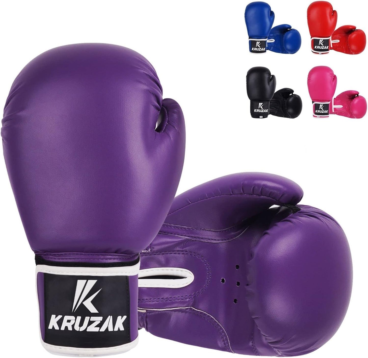 Kruzak Boxing Gloves for Men & Women, Sparring & Kickboxing Gloves, Muay Thai & MMA Gloves, 8-16 Oz
