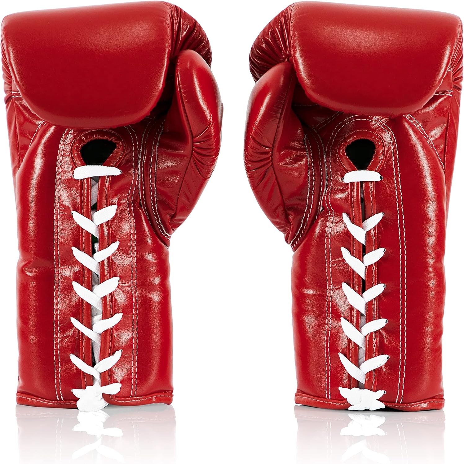 BGL6 Handmade Leather Gloves| Optimal Fist Closure with a Locked-Thumb Design| Premium Leather |Triple-Layered Foam |Lace-Up Closure. Ideal for Boxing, MMA, and Kickboxing.