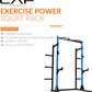 Cap Barbell Power Rack with Pull up Bar & Attachments - Multiple Colors