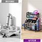 Dumbbell Rack,  Adjustable Weight Rack for Home Gym, Home Gym Storage Rack for Yoga Mat Kettlebells and Strength Training Equipment, Weight Storage Rack for Dumbbells with Wheels