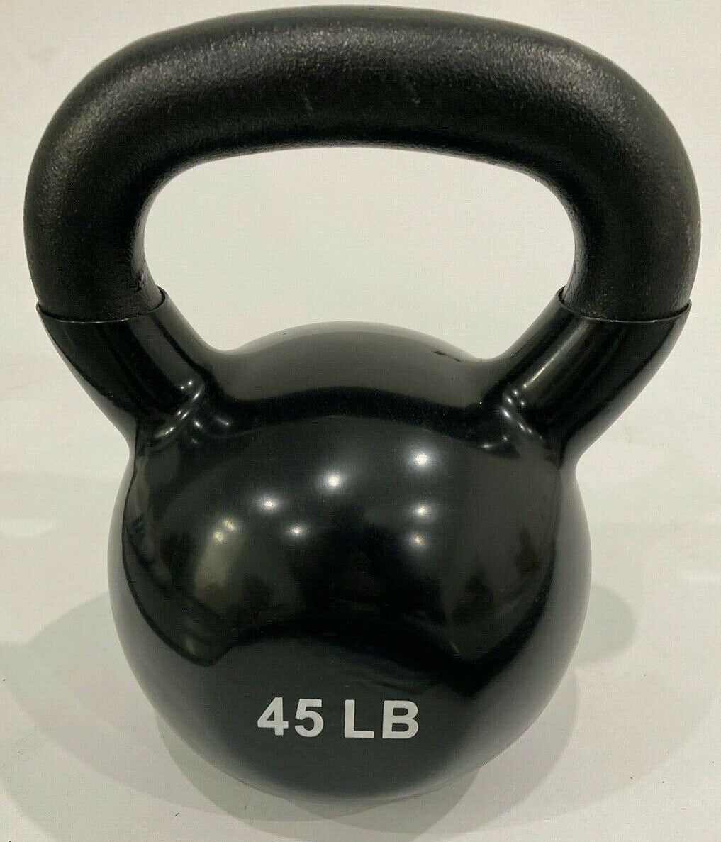 NEW 5-45LB VINYL DIPPED KETTLE BELL GYM WEIGHT 100% IRON! 5,10,15,20,25,
