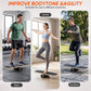 Balance Board with Adjustable Stoppers, Surf Balance Trainer for Adults, Wooden Balance Board for Core Strength & Balance Control, Skateboard Snowboard Training Equipment