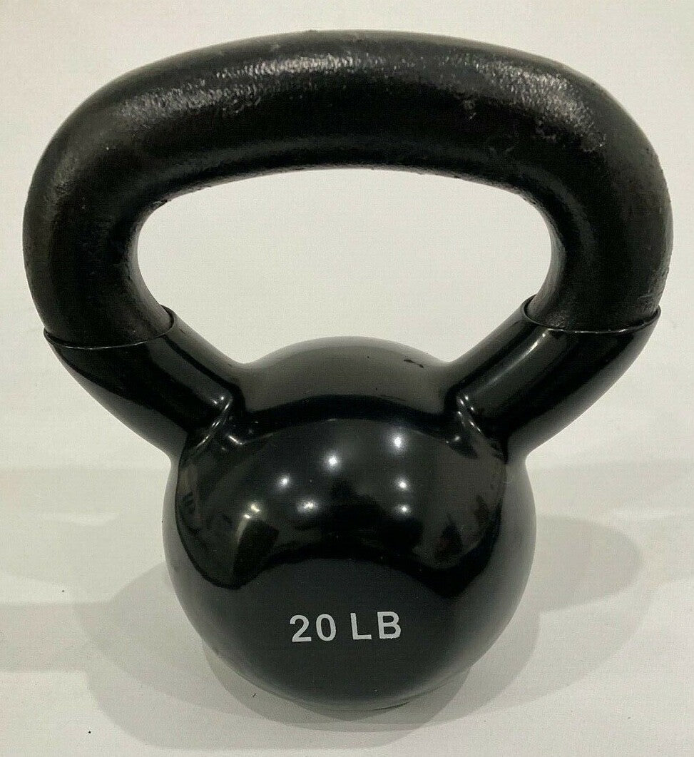 NEW 5-45LB VINYL DIPPED KETTLE BELL GYM WEIGHT 100% IRON! 5,10,15,20,25,