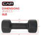 Barbell 32 Lb Neoprene Dumbbell Set with Rack, Black