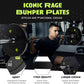 Olympic Bumper Plates – Rubber-Coated Weight Plates with Steel Insert for Strength Training & Home or Commercial Gyms (10–45 Lb, Sold Individually)