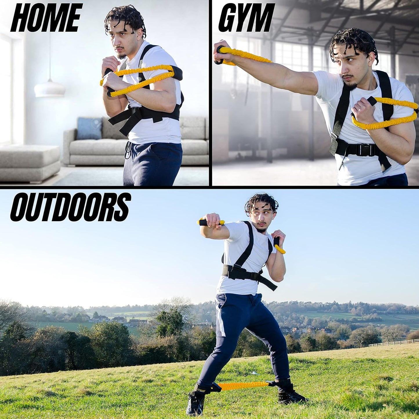 | Shadow Boxer Pro | Boxing Resistance Bands Set for Shadow Boxing, Comes with Ankle Cuffs | Ideal Addition to Your Home Boxing Equipment