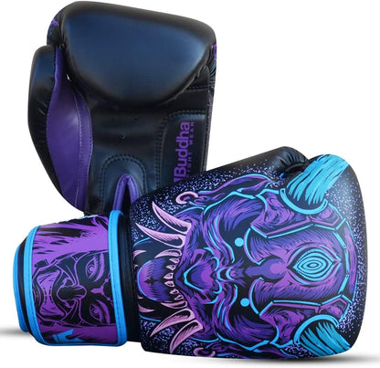 - Fantasy Luzbel Boxing Gloves - Muay Thai - Kick Boxing Synthetic Leather - Odor Resistant Inner Fabric - Reinforced Seams