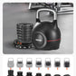 Kettlebell, Adjustable Kettlebell with 7 Weight Levels, Die-Cast Aluminum and ABS Material, for Grip Strength Training, Full-Body Workout & Cross-Training