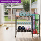 Dumbbell Rack, Gym Storage Rack, Weight Rack for Home Gym, Dumbbells, Kettlebells, Yoga Mats & More Space-Saving Home Gym Organizer