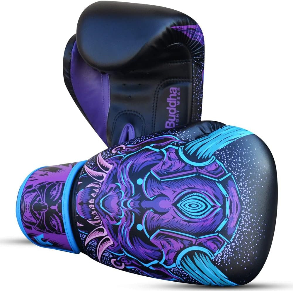 - Fantasy Luzbel Boxing Gloves - Muay Thai - Kick Boxing Synthetic Leather - Odor Resistant Inner Fabric - Reinforced Seams