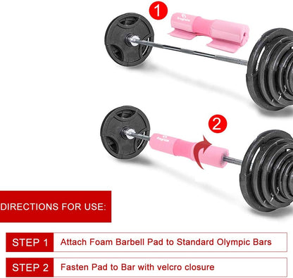 Barbell Squat Pad, Safety Bar Pad with Thick Foam and Nylon Padding - Neck & Shoulder Protective Pad Support for Squats, Lunges & Hip Thrusts - Fits Olympic Standard Weightlifting Bar