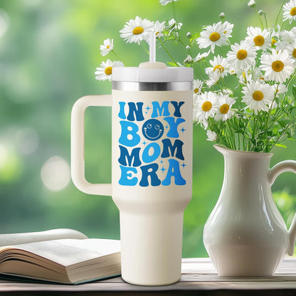 Boy Mom Gifts for New Mom - First Mothers Day Gifts for New Moms, Boy Mama, Pregnant Mother, Expecting Mommy, First Time Moms to Be, Mommy to Be - 40Oz Travel Cup Insulated Tumbler with Lid & Straw