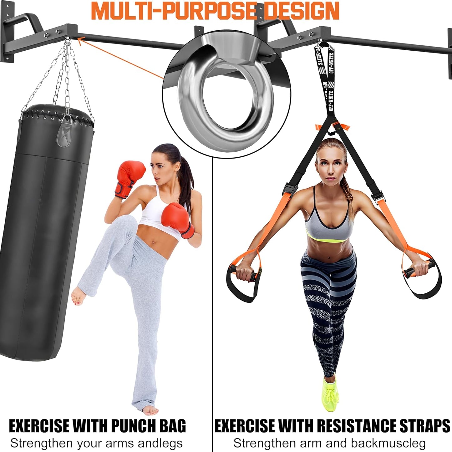 Pull up Bar + Neutral Grip Handles for Pull Up