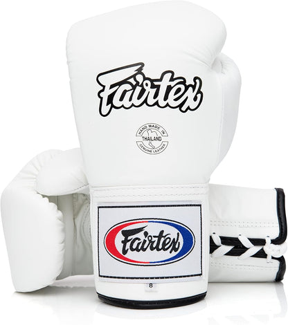 BGL6 Handmade Leather Gloves| Optimal Fist Closure with a Locked-Thumb Design| Premium Leather |Triple-Layered Foam |Lace-Up Closure. Ideal for Boxing, MMA, and Kickboxing.