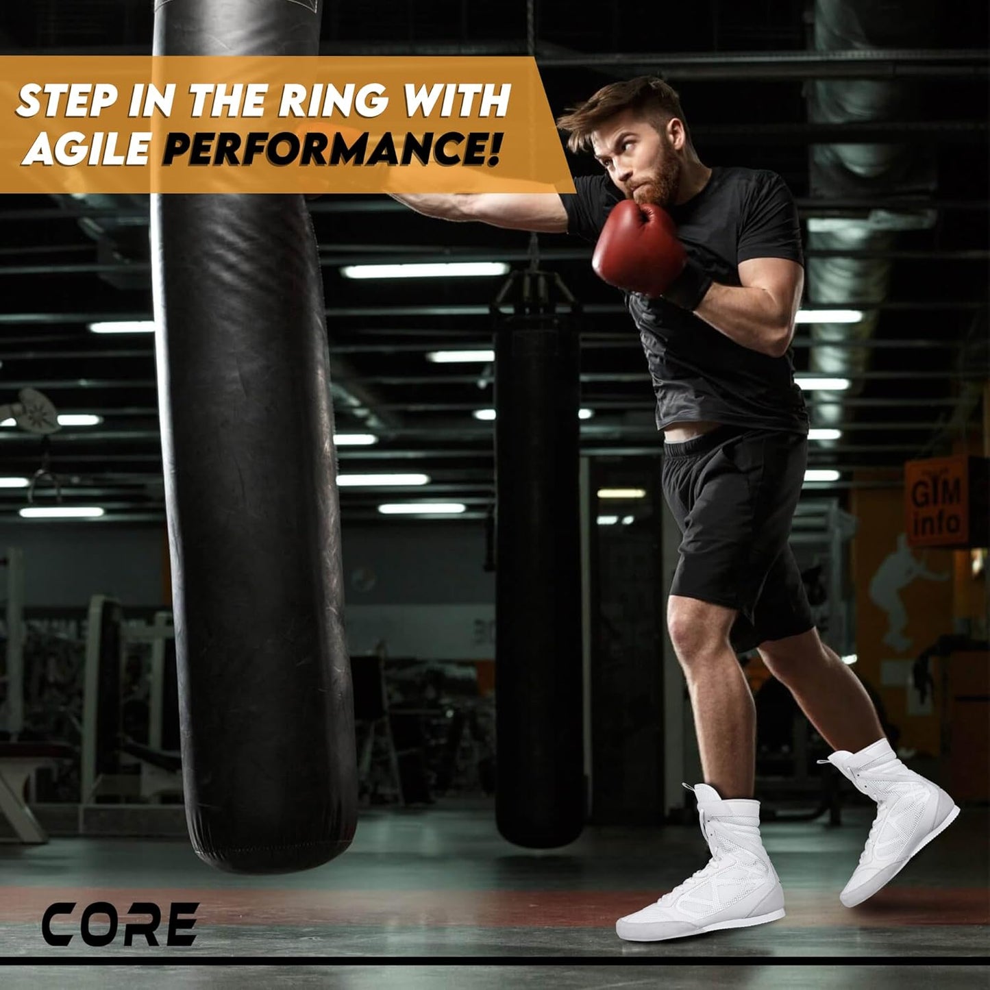 Boxing Shoes - Lightweight Boxing Shoes for Men & Women - Boxing Training Shoes with High Support – High Traction Boxing Boots - Breathable Lace up Boxer Shoes – Mens Kickboxing Shoes