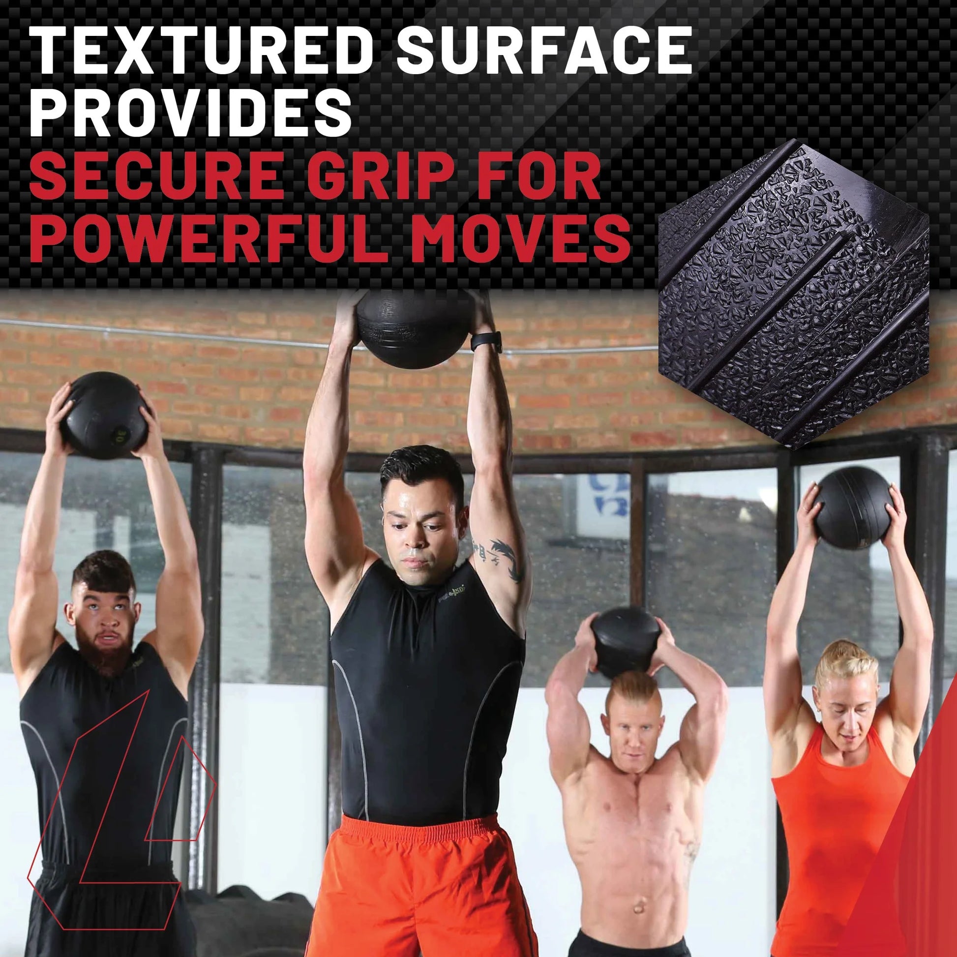 15Lb Slam Ball -Rubberized, Non-Bounce Weighted Ball with Easy-To-Grip Surface