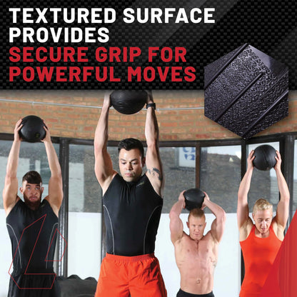 15Lb Slam Ball -Rubberized, Non-Bounce Weighted Ball with Easy-To-Grip Surface