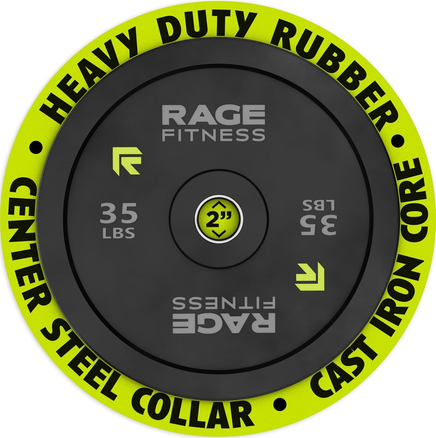 Olympic Bumper Plates – Rubber-Coated Weight Plates with Steel Insert for Strength Training & Home or Commercial Gyms (10–45 Lb, Sold Individually)