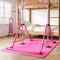 Expandable Gymnastics Bars 45''-61'' with Side Support Bars for Kids Ages 5-13 | 300Lb Weight Capacity Enhanced Stability 5-Level Adjustable Foldable Quick 10Min Assembly Non-Slip Base