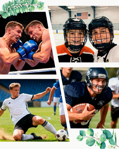 4 Pcs Mouth Guard - Faith Cross Mouthguard with Case, Religious Adult Mouth Guards Braces for Football Boxing Basketball Lacrosse Hockey and All Contact Sports