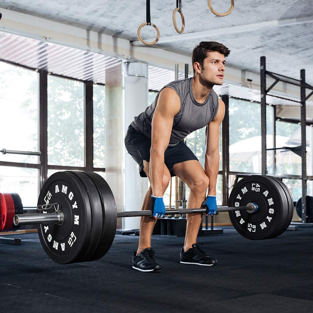 2 Inch Bumper Plates, 10-650Lbs, Barbell Rubber Olympic Weight Plates Set for Home Gym, Strength Training & Weight Lifting, Multiple Options Colors