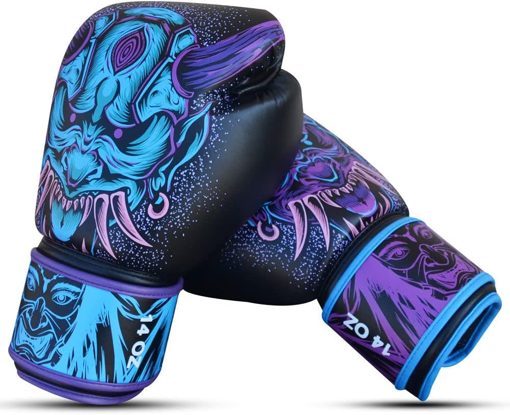 - Fantasy Luzbel Boxing Gloves - Muay Thai - Kick Boxing Synthetic Leather - Odor Resistant Inner Fabric - Reinforced Seams