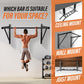 Heavy Duty Wall Mounted Pull up Bar – Multi-Grip Pull Ups / Pull up Bar Ceiling Mount / Joist Mount for Home Gym